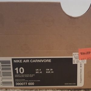 Nike Air Carnivore size 10.5